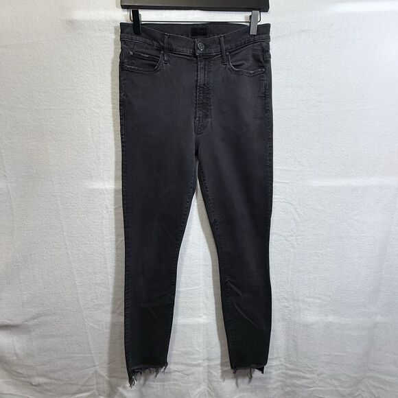 Mother Denim - Mother The Stunner Zip Ankle Step Fray Skinny Jeans 29 Not Guilty Raw Hem Ankle